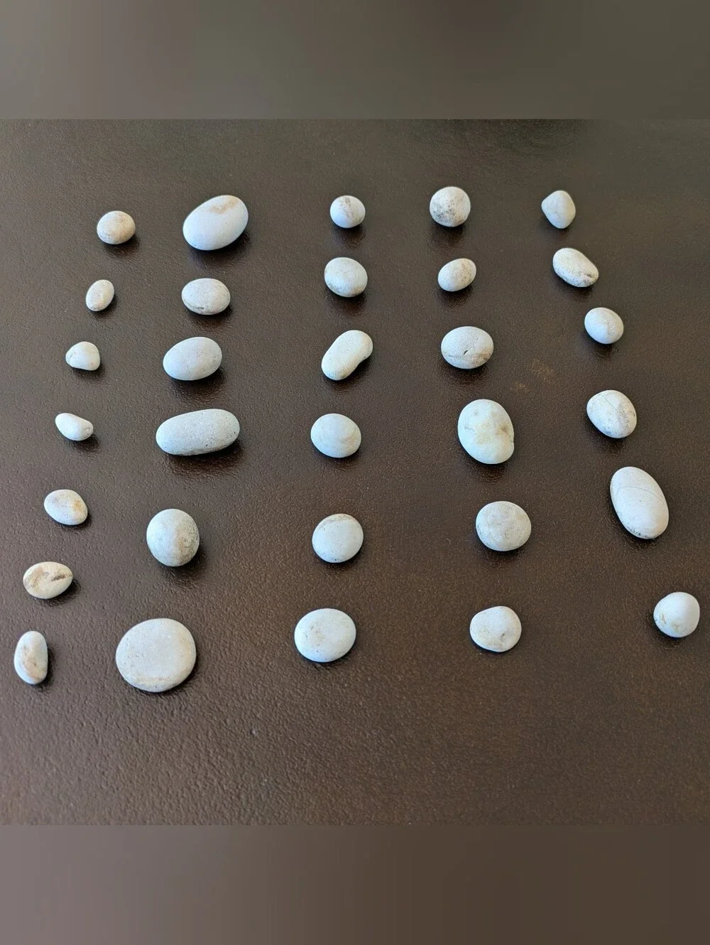 Lot #1 of Smooth, White Beach Stones For Decor